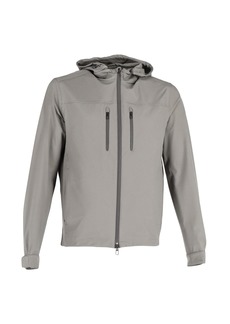 Loro Piana Storm System Hooded Zip Jacket in Grey Polyurethane