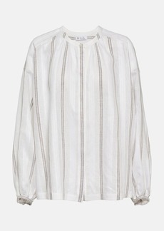Loro Piana Striped linen blouse