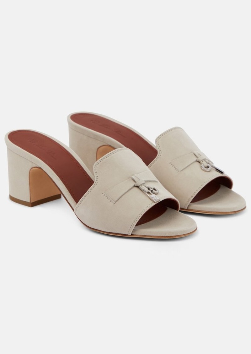 Loro Piana Summer Charms suede mules