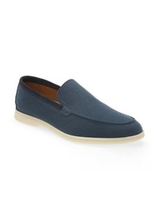 Loro Piana Summer Walk Cashmere Moc Toe Loafer in Glory Blue at Nordstrom