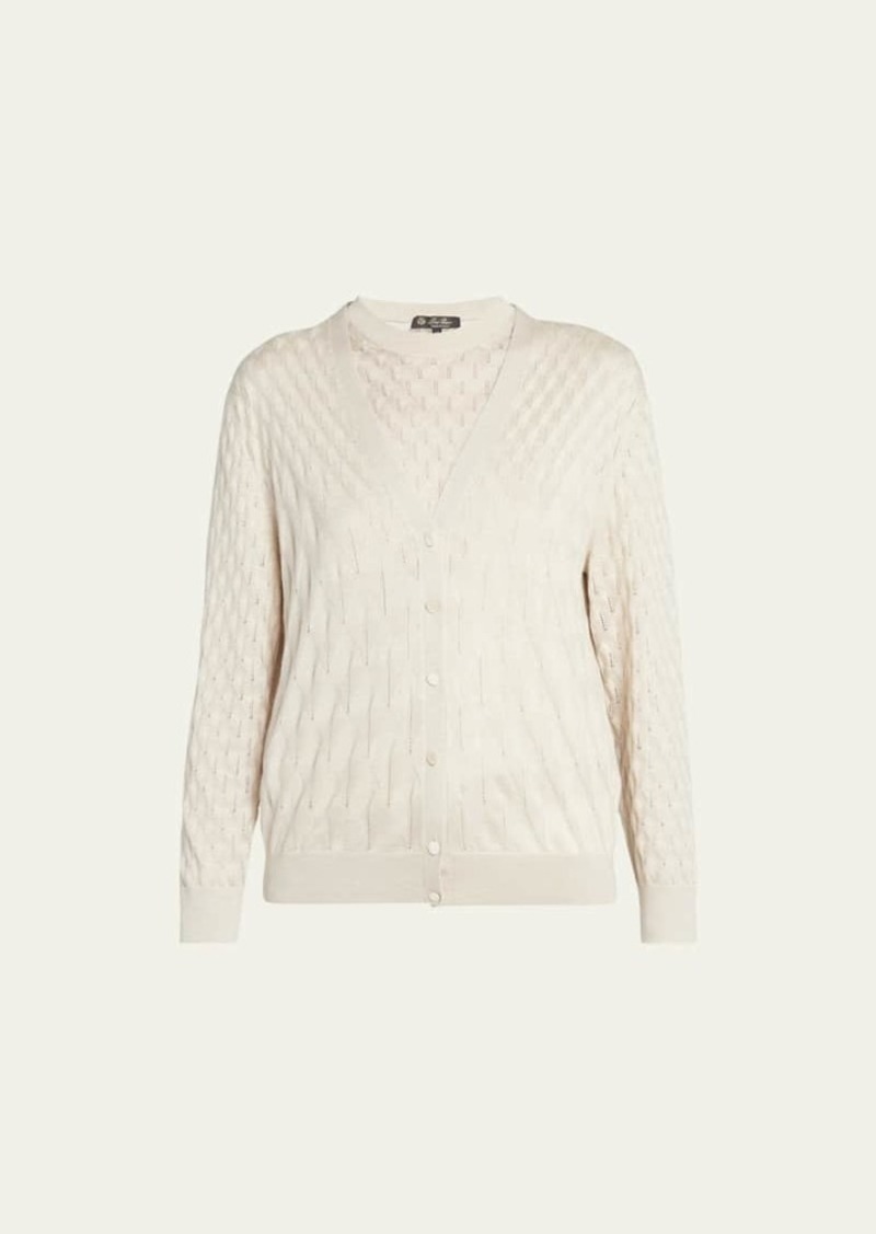 Loro Piana Takao Cashmere Open-Knit Cardigan