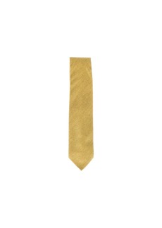 Loro Piana Textured Tie in Yellow Wool
