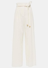 Loro Piana Tristin checked cotton-blend wide-leg pants