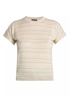 Loro Piana Mc Mogami Cashmere & Slik Short-Sleeve T-Shirt