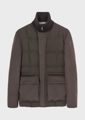 Loro Piana Men's Parson Quilted Down Jacket