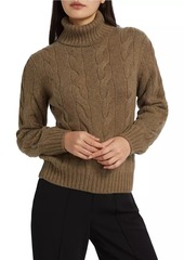 Loro Piana Napier Cable-Knit Cashmere Turtleneck Sweater