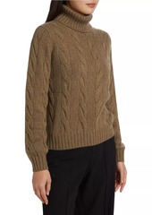 Loro Piana Napier Cable-Knit Cashmere Turtleneck Sweater