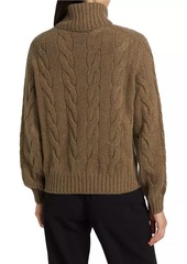 Loro Piana Napier Cable-Knit Cashmere Turtleneck Sweater