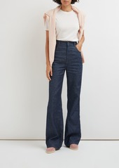 Loro Piana Okayama Wide Cotton & Linen Denim Jeans