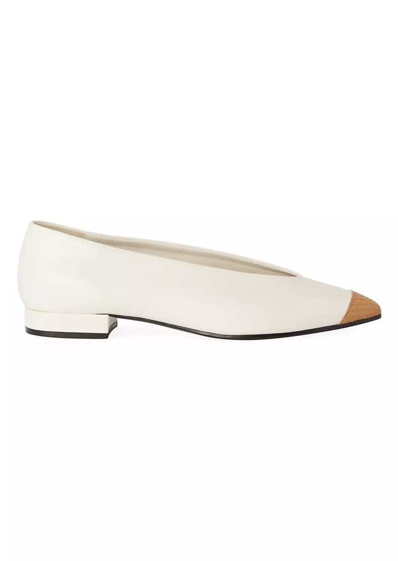 Loro Piana Rebecca Cap-Toe Ballet Flats