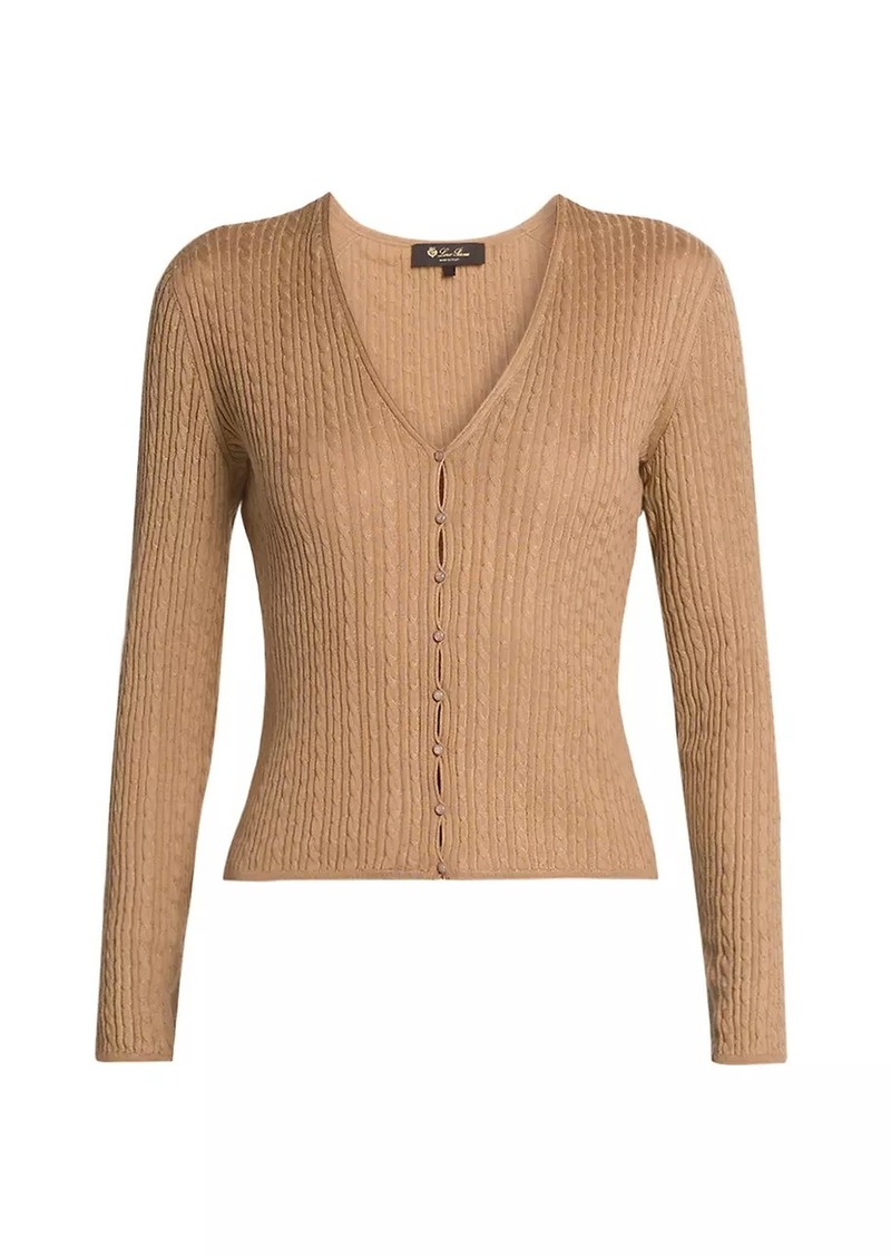 Loro Piana Rimella Cashmere-Silk Cardigan