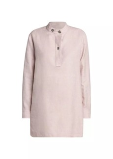 Loro Piana Ruth Linen-Blend Long-Sleeve Shirt