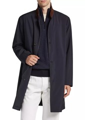 Loro Piana Sebring Leather Collar Coat