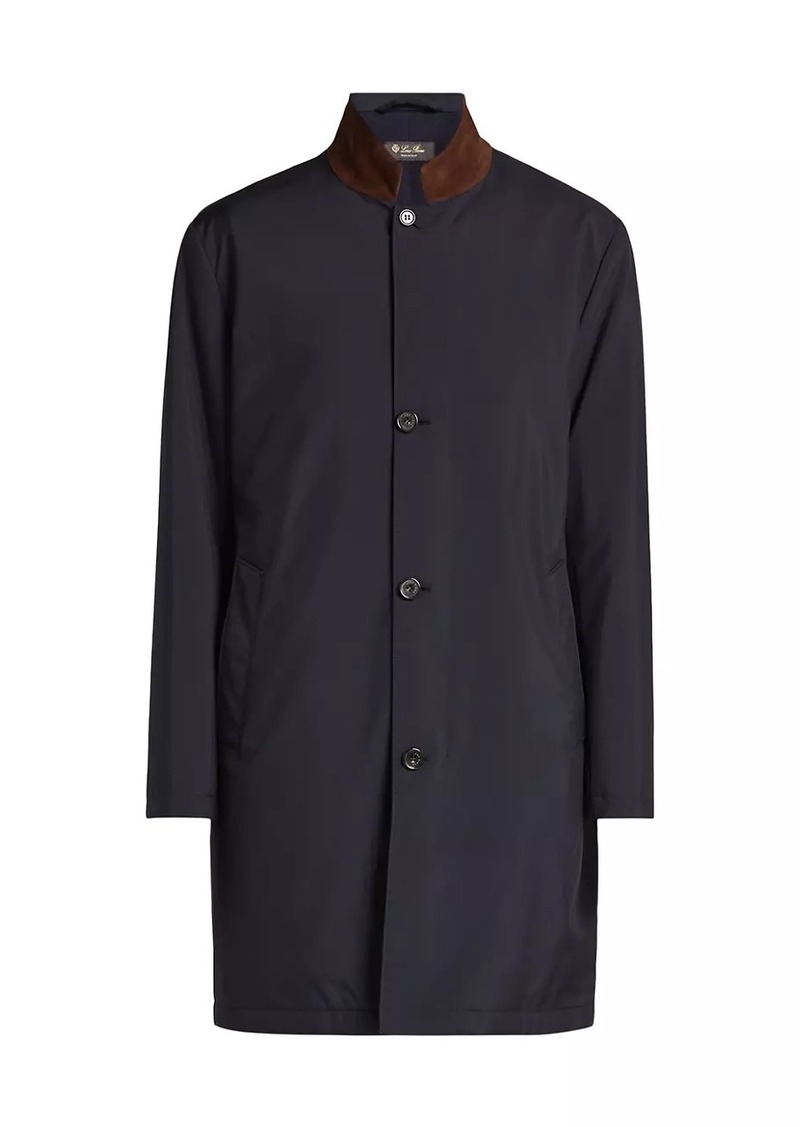 Loro Piana Sebring Leather Collar Coat