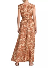 Loro Piana Shyanne Botanical-Print Silk Maxi Dress