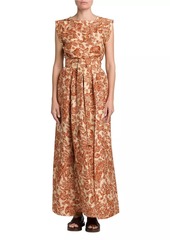 Loro Piana Shyanne Botanical-Print Silk Maxi Dress