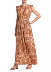 Loro Piana Shyanne Botanical-Print Silk Maxi Dress