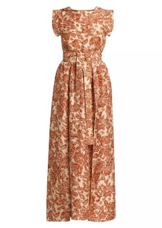 Loro Piana Shyanne Botanical-Print Silk Maxi Dress