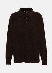 Loro Piana Silk bouclé polo sweater