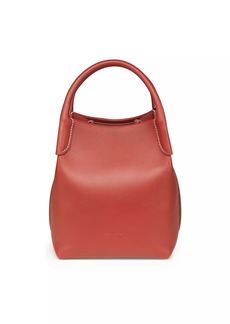 Loro Piana Small Bale Rounded Leather Top Handle Bag