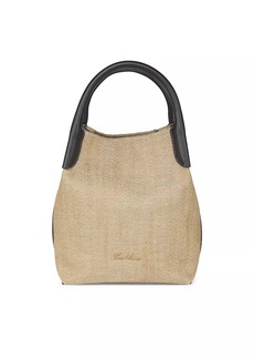 Loro Piana Small Bale Rustic Silk Top Handle Bag