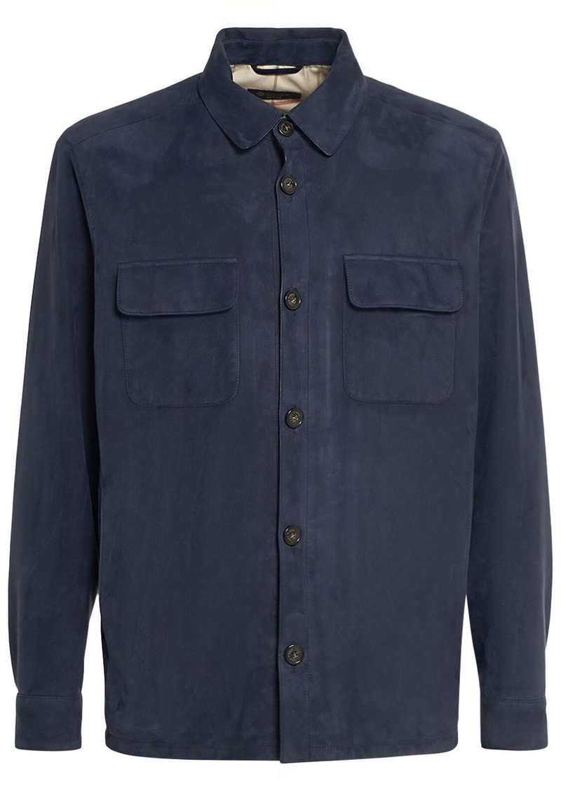 Loro Piana Suede Buttoned Overshirt