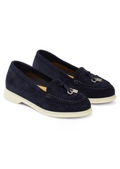 Loro Piana Kids Summer Charms suede loafers