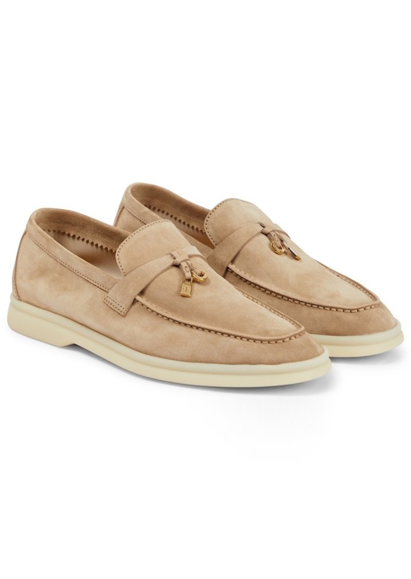 Loro Piana Summer Charms Walk suede loafers