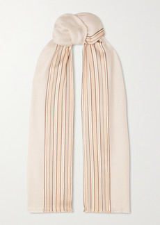 Loro Piana The Suitcase Stripe Fringed Silk And Cashmere-blend Scarf