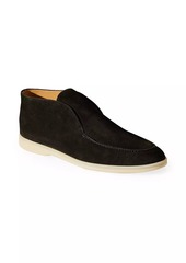 Loro Piana Ultimate Beatle Walk Suede Slip-On Ankle Boots