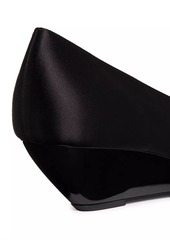 Loro Piana ​Viola 40MM Satin Wedge Pumps