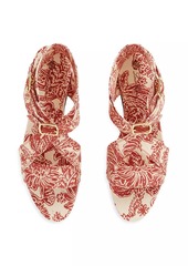 Loro Piana Yuki Printed Silk Sandals