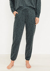 Petite Lou & Grey Leopard Print Cozy Cotton Terry Sweatpants