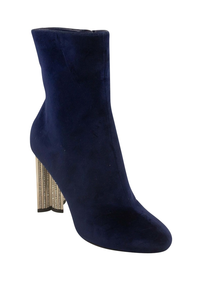 Louis Vuitton Blue Silhouette Rhinestone Heel Ankle Boots