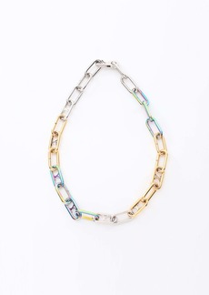 Louis Vuitton Collier Signature Chain Necklace Multicolor