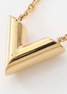 Louis Vuitton Essential V Necklace Gp Gold