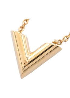 Louis Vuitton Essential V Necklace Gp Gold