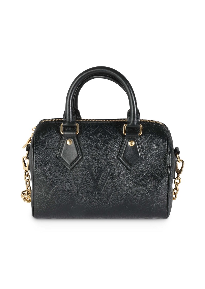 Louis Vuitton Black Monogram Empreinte Speedy Bandouliere 20