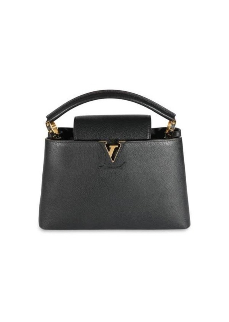 Louis Vuitton Black Taurillon Capucines Mm