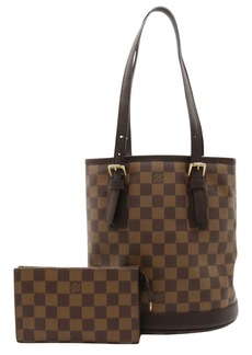Louis Vuitton Bucket Canvas Shoulder Bag (Pre-Owned)