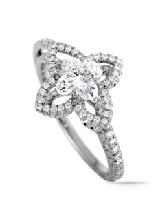 Louis Vuitton Monogram Fusion Platinum and Diamond Engagement Ring