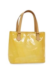 Louis Vuitton Monogram Vernis Houston Hand Bag Lime Yellow M91055 Lv Auth 50669