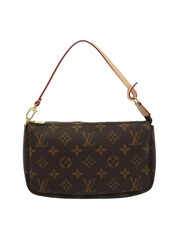 Louis Vuitton Pochette Accessoire Canvas Clutch Bag (Pre-Owned)