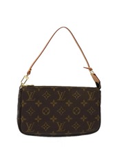 Louis Vuitton Pochette Accessoire Canvas Clutch Bag (Pre-Owned)