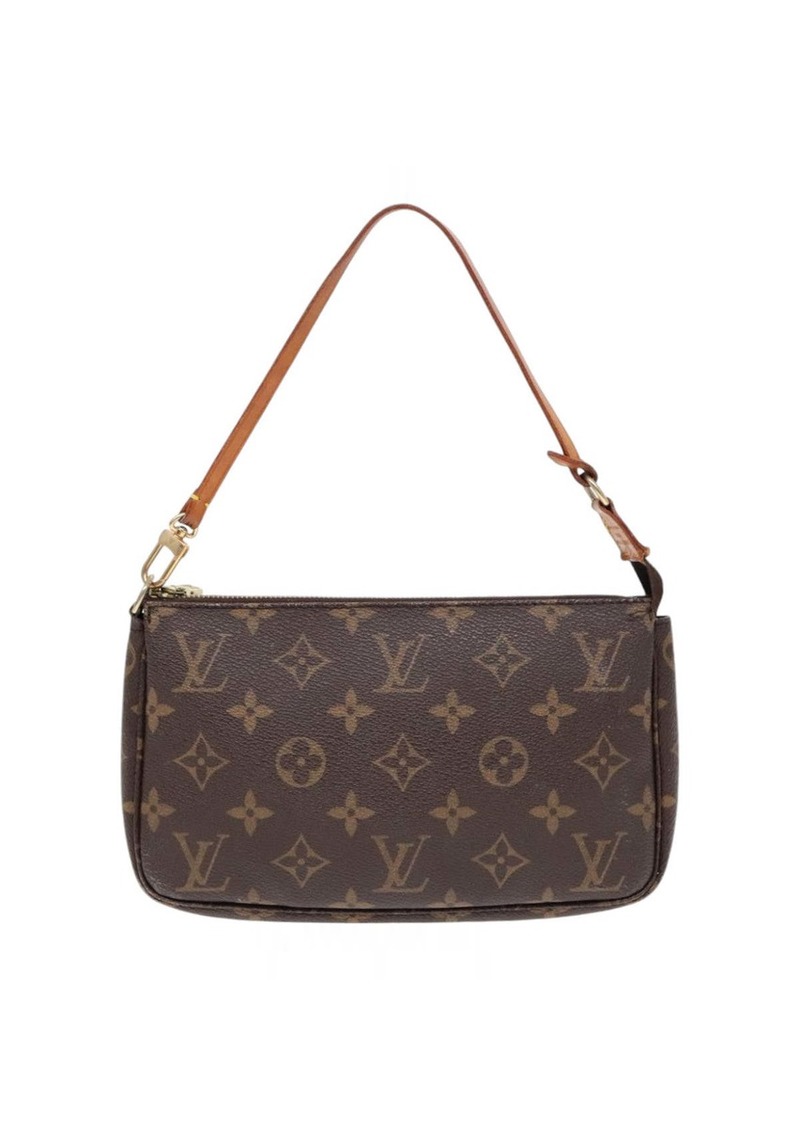 Louis Vuitton Pochette Accessoire Canvas Clutch Bag (Pre-Owned)