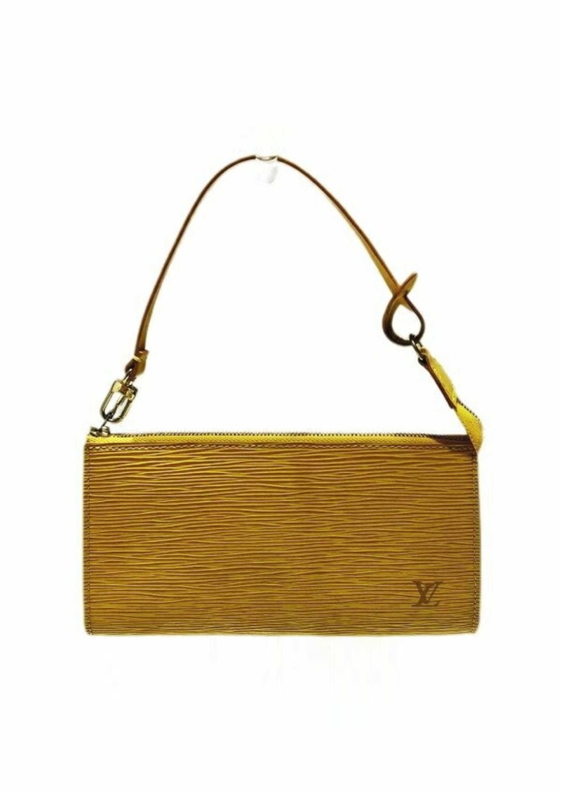Louis Vuitton Pochette Accessoires Leather Clutch Bag (Pre-Owned)