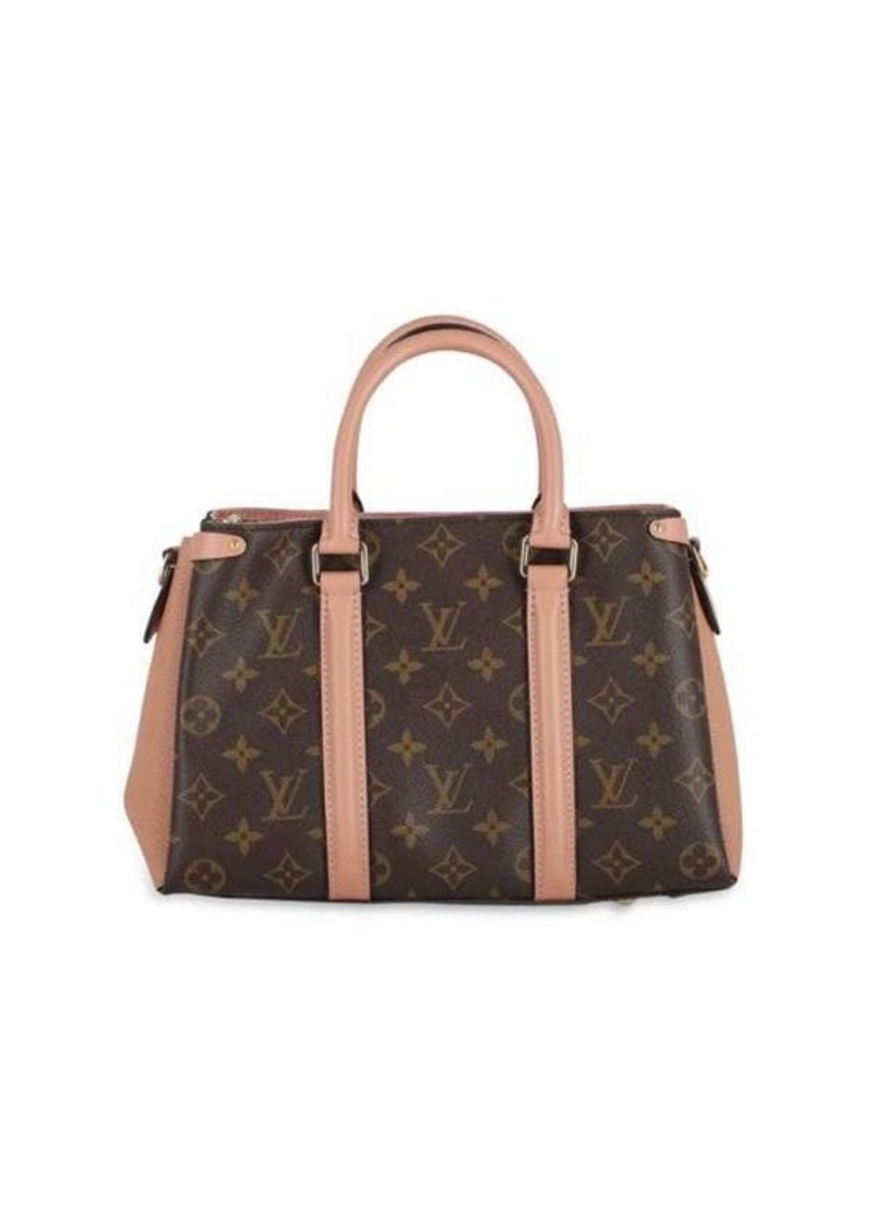 Louis Vuitton Soufflot Bb Handbag In Brown Canvas Leather