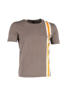 Louis Vuitton Stripe Detail T-Shirt in Brown Cotton
