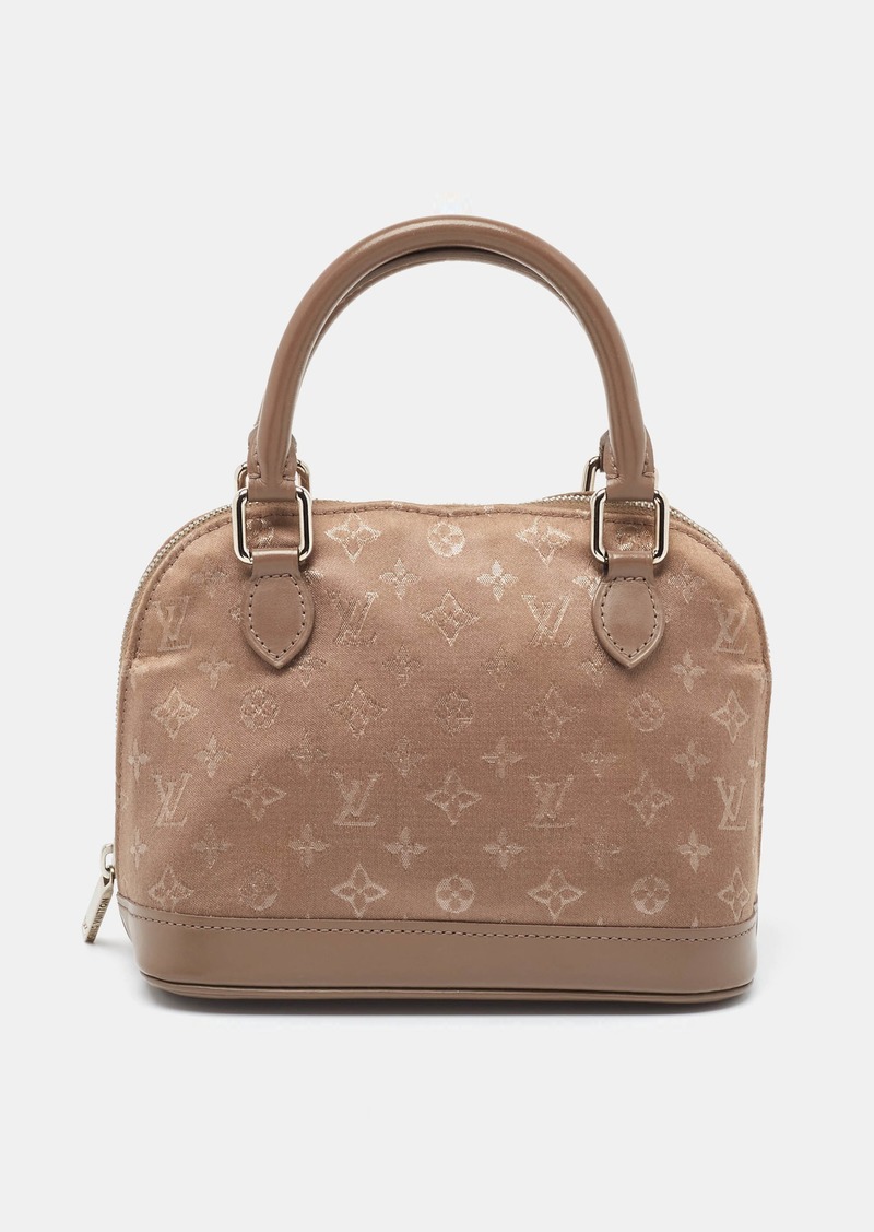 Louis Vuitton Taupe Monogram Satin And Leather Mini Alma Bag