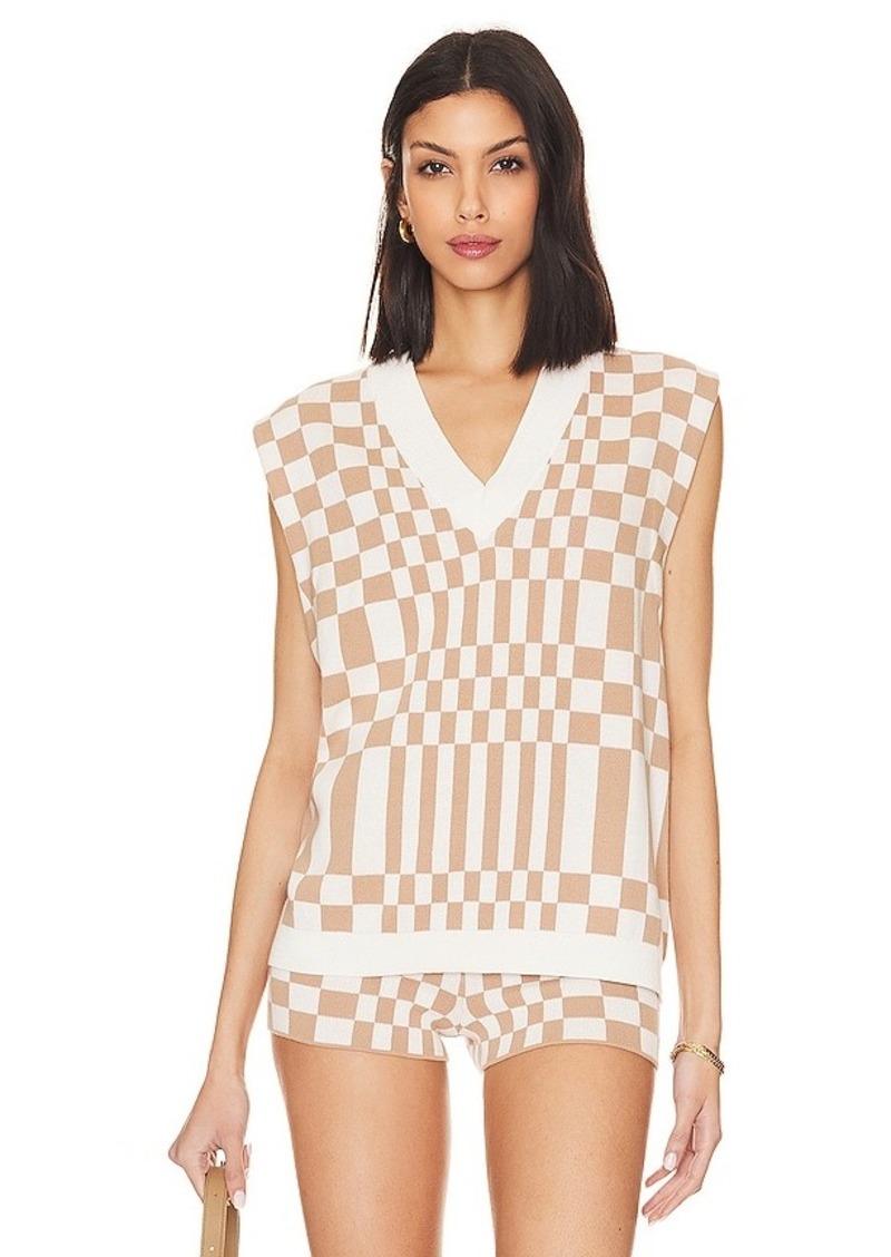 Lovers + Friends Lovers and Friends Carice Checkered Vest